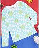 Pantaloons Junior Full Sleeves Checked & Floral Printed Tee - Green