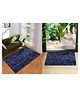 Kuber Industries Carpet  Shaggy Carpet for Living Room  Fluffy Door Mat  Lexus Home Decor Carpet & Door Mat Combo  Floor Carpet Rug & Door Mat Set  Set of 2  Blue