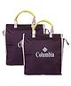 Kuber Industries Shopping Bag  Grocery Handbag  Zipper Shopping Bag  Grocery Bag for Shopping  Vegetable Bag  Reusable Shopping Bag with Handle  Columbia  Pack of 2  Brown