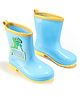 Oh! Pair Slip Ons Rain Boot With Dino Applique -Blue