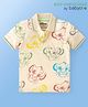 Babyoye Disney Cotton Half Sleeves Collar T-Shirt With Lion King Print - Peach