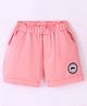 Ollypop Cotton Above Knee Length Solid Shorts - Peach