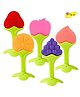 Joy Buzz Baby Silicone Fruit Teether Combo Pack Of 5 Non Toxic BPA Free Teething Toys - Multicolor