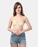 Fabme Cotton Sleeveless Solid Non Padded Maternity Nursing Bra - Skin Beige