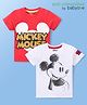 Babyoye Disney 100% Cotton Knit Half Sleeves T-Shirt With Mickey Mouse Graphics Pack of 2- Multicolor
