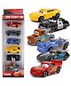 NIYAMAT Cars 3 Theme Diecast Metal Toy Car Play Set for Kids Best Gifts Die-Cast Vehicle Toys for Kids Boys - Set of 6, Multi Color