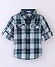 INFINITY Cotton Woven Full Sleeves Checked Shirt - Blue