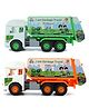 BitFeex City Clean up Truck Unbreakable Friction Powered City Clean Up Garbage Truck Toy with Lights and Sounds-Color may vary