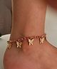 Yu Fashions Butterfly Rhinestone High Fashion Korean Anklet