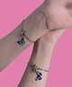 Yu Fashions Couple Sister Best Friend Blue Butterfly Korean Bracelet set of 2
