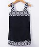 LOBSTER  Sleeveless Frock Swimsuit with Geometric Print - Black