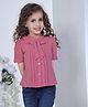 Peppermint Half Sleeves Solid Top - Pink