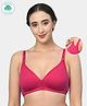 ECOMAMA Organic Cotton Spandex Antimicrobial Nursing Bra - Jazzy Red
