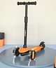 Baybee Alpha Kick Scooter for Kids, Smart 3 Wheel Kids Scooter with 4 Height Adjustable Handle, Runner Scooter with Led PU Wheels & Brake, Skate Scooter for Kids (Orange)