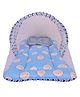 Babytoons Cotton Modern Toddler Mosquito and Insect Protection Net/Mattress (0-12 Months, Blue)