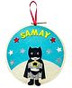 Li'llPumpkins  Personalized Customized Felt Hoop Super hero Batman hanging for wall décor- Blue