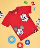 Pantaloons Baby  Mickey & Friends Featuring Half Sleeves Mickey Mouse Printed Tee - Chinese Red