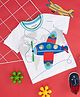 Pantaloons Baby Half Sleeves Aeroplane Printed Tee - Bright White