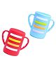 THE LITTLE LOOKERS Baby Bottle Cover with Handle/ Silicone Warmer Cover for Baby/Newborn/Infants/Toddlers - 120ml Red & Blue