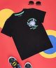Pantaloons Junior Half Sleeves Text Printed Tee - Black