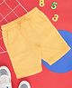 Pantaloons Junior Solid Cotton Shorts - Banana Cream Yellow