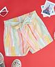 Pantaloons Junior Abstract Striped Shorts - Multi Colour