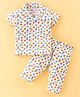Ben Benny Single Jersey Half Sleeves Night Suit Space Print - Multicolour