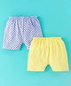 Ben Benny Interlock Knit Shorts Solid Color & Polka Dot Print Pack of 2 - Blue & Yellow