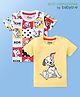 Babyoye Disney Cotton Half Sleeves T-Shirt With 101 Dalmatians Graphics Pack of 2 - Multicolour