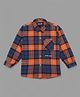 Actuel Full Sleeves Checked Shirt - Orange & Blue