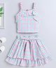 The Magic Wand Sleeveless Checked Coordinating Top And Skirt Set - Green