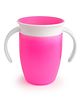 Zikku Transition Sippy Cups with Handles, 360 Degree Spill Proof Design, Leak Proof Miracle Cups for Toddlers- PINK