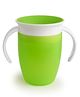 Zikku Transition Sippy Cups with Handles, 360 Degree Spill Proof Design, Leak Proof Miracle Cups for Toddlers-Green