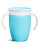 Zikku Transition Sippy Cups with Handles, 360 Degree Spill Proof Design, Leak Proof Miracle Cups for Toddlers-Blue