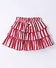 CrayonFlakes Striped Layered Skirt - Red