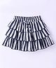 CrayonFlakes Striped Layered Skirt - Navy Blue