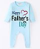BLUSHES 100% Cotton Fathers Day Theme Full Sleeves Text Printed Romper - Powder Blue