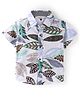 INFINITY Half Sleeves Leaves Printed Shirt - Multi Colour