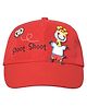 Kid-O-World Giraffe Embroidered Cotton Cap - Red-  Diameter 50 Cms