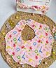 Choko Baby Bib with Snap Button Closure & Matching Headband Set - Pink