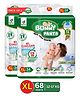 BUMMY PANTS Baby Diapers - Ultra Dry & Comfortable with 5D Cross Core Technology, 360° Soft Elastic Waistband & Up to 12-Hour Absorption | XL | Pack of 2 | 68 Pieces