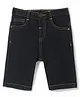 Babyhug Knee Length Denim Washed Jamaican with Stretch - Black Babyhug Knee Length Denim Washed Jamaican with Stretch - Black