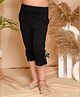 Kids Cave Solid Bow Detailed Capri - Black