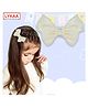 Lykaa Hair Bows for Women, Girls Barrette Hair Clip Ribbon Bows Style Hair Accessories Hair Clip - 1 Pcs (White)