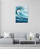 Rangoli Abstract Acrylic Ocean Wave Canvas Wall Painting On Cotton Stretched Canvas - L 46 x B 30 x H 5 cm