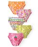 Babyhug 100% Cotton Panties Fruits Floral & Polka Dots Print Pack of 5 - Multicolour