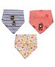 Chinmay Kids Reusable Baby Bibs Two Layered Cute Prints Edges Assorted Color Pack of 2 - Blue-Pink-Orange