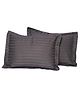 Trance Home Linen 100% Cotton Baby Pillow Covers Set of 2 -Dark grey