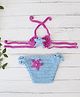 Woonie Stars Design Crochet New Born Baby Photoshoot Prop Costume Set - Purple