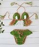 Woonie Crochet New Born Baby Photoshoot Prop Costume Set - Green